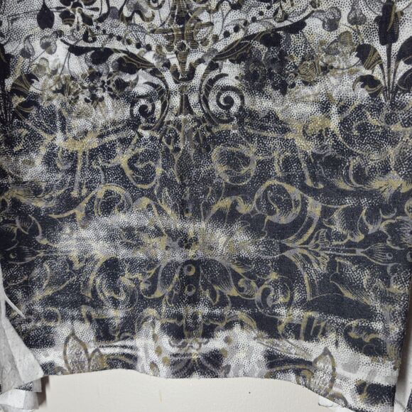 Vintage Carole Little Y2K Top Size 1X Affliction Style USA Gothic Cross Stone - Picture 3 of 6